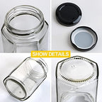 6 oz 25 Pack Hexagon Glass Honey Jars with Black Lids - Image 3