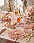 Hioasis 350 Pcs Burgundy Gold Plates for Party - Image 6