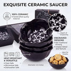 Teenyyou 50 Sets Gothic Wedding Favors, Black Ceramic Bowls with Gift Box - Image 3