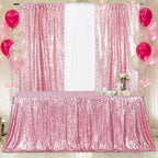 Poise3EHome Fuchsia Pink Sequin Tablecloth 90×156 Inch Rectangle Sparkly Fabric Table Cloth for Birthday Wedding Party Valentine Holiday Baby Shower Christmas Decoration - Image 3