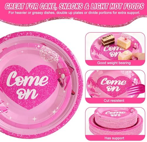 400 Pcs Disposable Let's Go Party Tableware Set for 50 Guests - Image 6