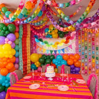TaoBary 800 Pcs Colorful Paper Chain Garland Party Decoration Kit with 600 Paper Strips, 180 Balloons, Silver Tassel Lampshade, Gold Star Garlands, Streamers Banners for Birthday Baby Shower Classroom - Image 7
