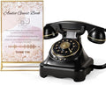 Audio Guest Book Wedding Phone with One-Touch Playback & Adjustable Volume for Wedding, Anniversary, Birthday Parties, Baby Shower Frosted(Black S) by FiayaComVintageTelephone