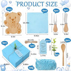 50 Pcs Baby Shower Game Prize, 6 Bear Cheese Board Gift Set, Blue - Image 2