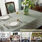 SASTYBALE Jacquard Tablecloth, Rectangle, Gray, 60" x 120" - Image 5