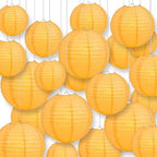 Quasimoon PaperLanternStore.com Ultimate 20-Piece Papaya Paper Lantern Party Pack - Assorted Sizes of 6, 8, 10, 12 Inch (5 Round Lanterns Each) for Weddings, Birthday, Events and Decor by Quasimoon