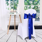 60 Pcs Royal Blue Chair Sashes Satin Chair Bows Sashes for Party, Hotel, Wedding, Reception, Restaurant Event Decoration (7 x 108 inch) - Image 6