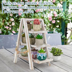 Flenpptly Wooden Cupcake Stand, 3 Tier Cupcake Display Stand, White - Image 5