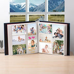 HoneyTolly Large Photo Album Self Adhesive, DIY Scrapbook Album for 600 Photos, 13"x12.6" 120 Pages Linen Cover Memory Book(Blue) - Image 4
