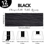 12 Pack 35 x 120 Inch Black Table Runner Cheesecloth 10Ft - Image 2