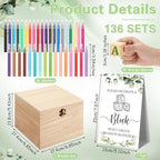 Marsui 136 Pcs Baby Shower Blocks to Decorate Game Kit, Leaf - Image 2