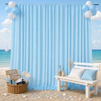 Baby Blue/Light Blue Backdrop Curtains 10ftx10ft Polyester Photo Drapes by SoarDream