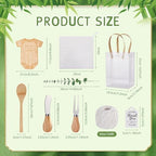 Baby Shower Prizes for Game Winners Bodysuit Shaped Cheese Board Gift with Spoons Butter Spreaders Gift Bags Kitchen Towels Bridal Shower Party Favors for Guests (Bodysuit Shaped, 4 Sets) - Image 4