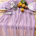 Lilac Purple Cheesecloth Table Runner Fall Wedding Party Decor 10ft, 8 Pack - Image 2