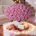 50 PCS Dusty Roses Artificial Flowers, Fake Roses with Stem Realistic Silk Roses for DIY Wedding Bouquets Tables Centerpieces Arrangements Baby Shower Birthday Home Decor Valentine's Day Gift for Her - Image 3