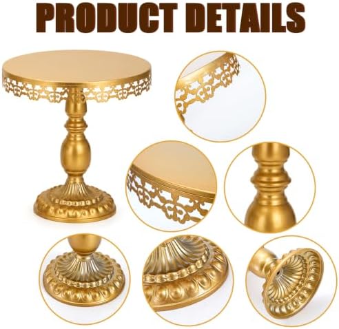 Hacaroa Set of 10 Gold Cake Stand, Metal Dessert Table Display Set Tiered Cupcake Holder, Decorative Candy Fruit Tower Plate Dessert Serving Tray Platter for Wedding, Birthday Party, Baby Shower - Image 5