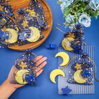 25 Set Baby Shower Soap Favors Moon and Star Bath Soaps, Yellow - Image 3