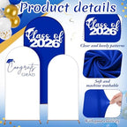 Foilswirl 2026 Graduation Decorations Class of 2026 Arch Backdrop Cover (4/5/6ft) Balloon Arch Cover Spandex Backdrop Blue White Golden Balloons for Graduation Season Class Party Decor - Image 4