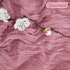 YMHPRIDE 12 Pack Cheesecloth Table Runner 35x120in Dusty Rose Table Runner - Image 3