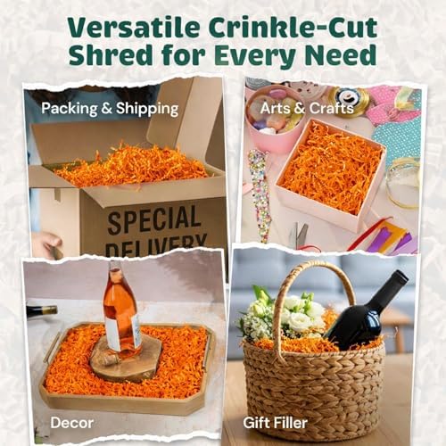 CrinklePak 40LB Orange Crinkle Paper Filler, USA Made - Image 5
