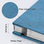 Vienrose Large Photo Album Self Adhesive for 4x6 8x10 10x12 Pictures Magnetic Scrapbook Album DIY 13" X 12.6" 60 Blank Pages with A Metallic Pen - Image 3