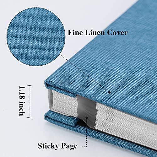 Vienrose Large Photo Album Self Adhesive for 4x6 8x10 10x12 Pictures Magnetic Scrapbook Album DIY 13" X 12.6" 60 Blank Pages with A Metallic Pen - Image 3