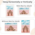 24x36 Metal Picture Frame For Wall With Mat For 20x30, 24''x36'' Aluminum Photo Frames With Tempered Glass For Home Decor, Minimalist Modern Poster Frame Horizontal And Vertical Formats, Rose Gold - Image 2