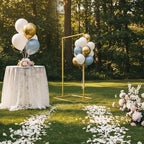 Wedding Arch Backdrop Stand Square, Welcome to Our Wedding Sign Holder, Gold Metal Balloon Arch Stand Garden Arbor Backdrop Frame for Wedding Birthday Party Baby Shower Photo Booth - Image 5