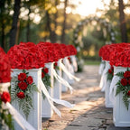 Red Hydrangea Flower Balls for Centerpieces,12 PCS, 8 Inch - Image 3
