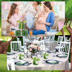 MTLEE 24 Sets Army Green Baby Shower Party Favors Small Bubble Candle - Image 5