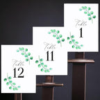 Eucalyptus Green Design Table Number Cards Double Sided Party Table Numbers for Reception Baby Shower Anniversary Birthday Bridal Party 4x6 100 Pcs - Image 3