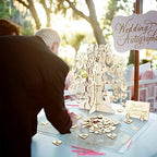 Personalized Wedding Guest Book Alternative, Custom Rustic Guest Registry with Engraved Name & Date, 100pcs Wooden Hearts to Write, Tree Guest Books with Stand, Gift for Newlyweds, Wedding Ceremony - Image 7
