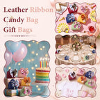 Kacctyen 50 Pack Mini Leather Purse Gift Bags PU Wedding, Elegant Color - Image 5
