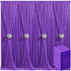 40ft x 10ft Purple Backdrop Curtain for Parties Purple Wrinkle Free Backdrop Drapes Panels for Wedding Mermaid Birthday Party Baby Shower Photo Photography Polyester Fabric Background Decoration by Suppromo