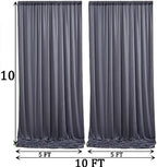 10ft x 10ft Wrinkle Free Charcoal Backdrop Curtains for Parties, Polyester Photo Backdrop Drapes 2 Panels 5x10ft for Wedding Birthday Party Photography Background Backdrop Stand - Image 6