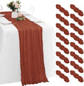 16 Pack Terracotta Cheesecloth Table Runners 20x120 Inch Gauze Table Runner Cheese Cloth 10FT Terracotta Table Runner Rustic Sheer Runner for Wedding Baby Shower Birthday Party Table Decor by Yorcari