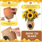 56 Pcs DIY Bee Hive Decor Honey Pot Vase Kits Bee Party Table Centerpieces - Image 3