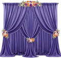 30ft x 10ft Purple Backdrop Curtains, Wrinkle-Free Sheer Chiffon Fabric Photo Backdrop Drapes for Wedding Arch Party Ceremony Stage Photography Decorations by WishCare