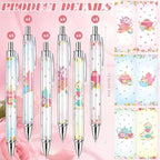 24 Pack Tea Party Favors for Guests Adults, Floral Notebook and Pen Set with Keychain & Gift Bag, Mini Tea Party Supplies for Bridal Shower Garden Party Birthday Wedding Office Gift, 6 Designs - Image 2