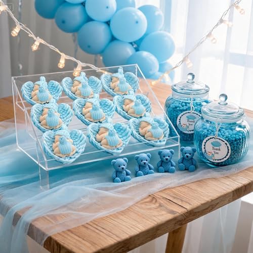 Baby Shower Favor, Set of Stone Angel with Wing Baby Favor Magnet, Baptism Return giveaways Pink White Blue Girl Boy Favor Magnets, Gender Reveal, Communion Gifts (White, Set of 50) - Image 7