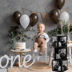 Thyle 12 Pcs Baby Balloon Boxes with 99 Letters for Baby Shower, Black - Image 6