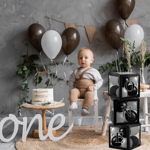 Thyle 12 Pcs Baby Balloon Boxes with 99 Letters for Baby Shower, Black - Image 6