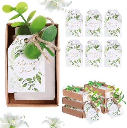 50PCS Handmade Soap Wedding Favor Mini Soap Bars Gifts for Bridal Shower Baby Shower Party Favors for Theme Party Decorations with Mini Dried Flowers Thank You Kraft Paper Packaging Box by WxzumgPARTYFAVORS