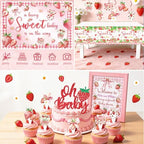 Costova Strawberry Baby Shower Decorations, A Berry Sweet Baby Is on the Way Party Supplies with Backdrop, Balloon Garland, Boxes, Mom to Be Sash for It's a Girl Gender Reveal Party - Image 5