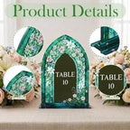 15 Pcs Acrylic Wedding Table Number 5 x 7 in Vintage Table Sign - Image 3