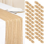 Showgeous 20 Pack Nude Cheesecloth Table Runner, 17 x 108 Inches by Showgeous