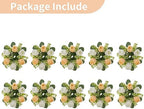 NUPTIO Small Flower Rings for Centerpieces: 9.05 Inch Champagne & White Candle Wreath 10 Pcs for Wedding Party Christmas Table Decorations - Spring Summer Front Door Porch Decor - Image 6