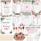 Funnymoom 426 Pcs Christmas Santa Baby Shower Games, 8 Set for Boys Girls by Funnymoom