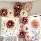 Waydress 10 Pcs Giant Paper Flower Decorations, Boho Party Backdrop Decor - Image 4