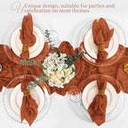 50 Pack Terracotta Fall Napkins 20x20Inch Cheesecloth Napkins - Image 6